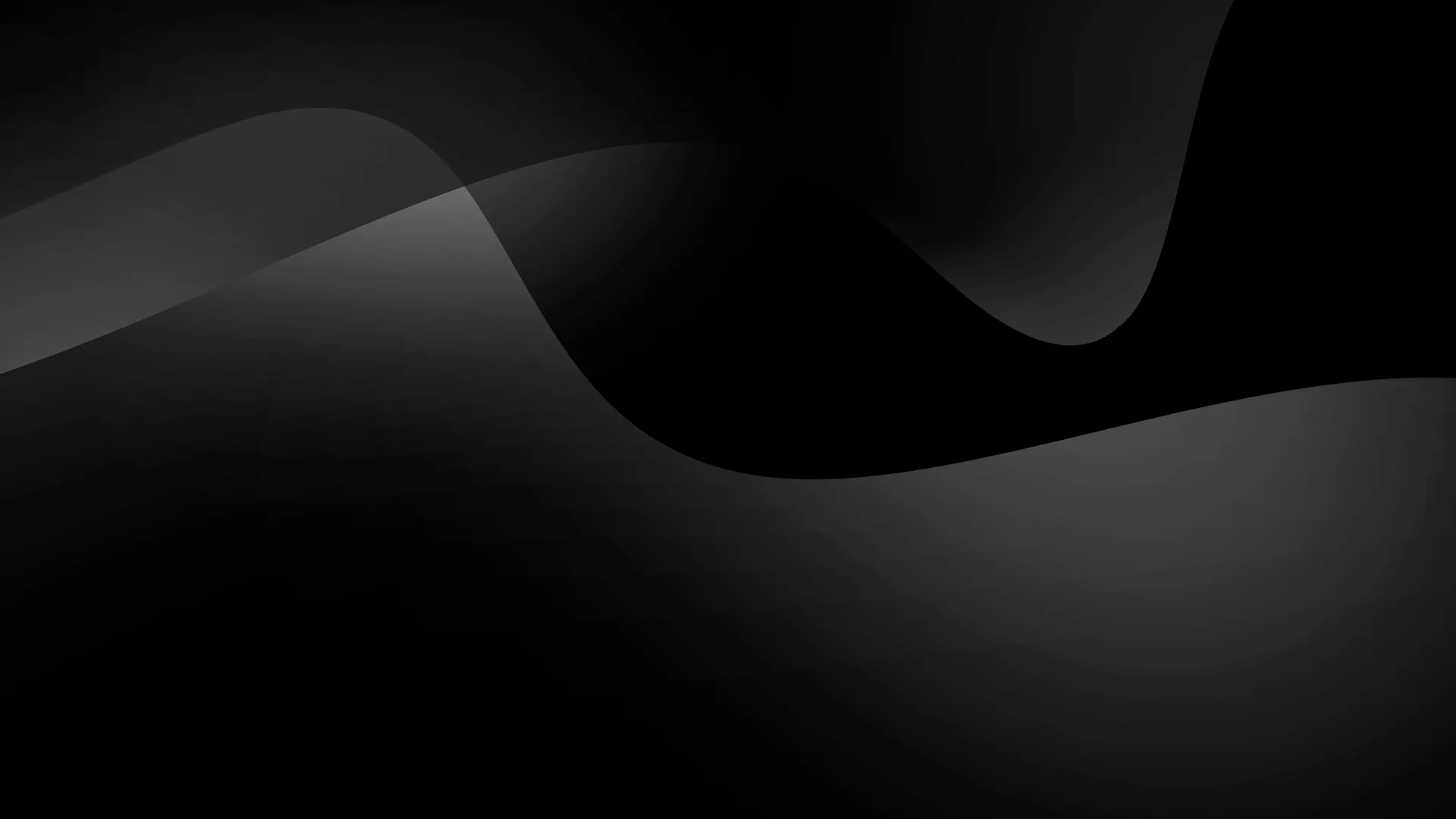 Abstract black and white flowing waveform pattern